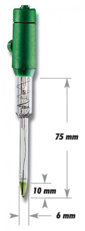 Hanna Instruments-2031B Glass Body Refill Spear pH Electrode for Dairy