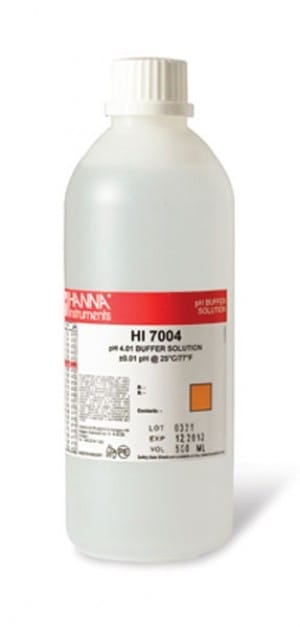 Hanna Instruments-7004L pH 4.01 Buffer Solution, 500 mL bottle