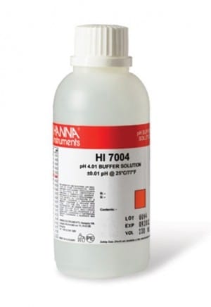 Hanna Instruments-7004M pH 4.01 Buffer Solution, 230 mL bottle
