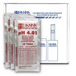 Hanna Instruments-70004P pH 4.01 Buffer Sachets, 25 x 20 mL sachets