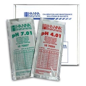 Hanna Instruments-77400P pH Combination Buffer Solution Kit 4.01 & 7.01 5 x 5 20ml sachets