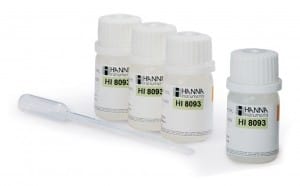 Hanna Instruments-8093 Electrolyte Solution, 1M KCl + AgCl 4 x 30 mL FDA bottles
