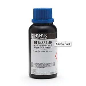 Hanna Instruments-84532-50 Titrant solution for low range, 120ml