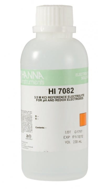 Hanna Instruments-7082M Electrolyte Solution for Double Junction Electrodes, 3.5M KCL 230mL