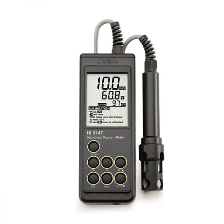 Hanna Instruments-9147-10 Dissolved Oxgen Meter for Fish Farming, 10m Probe