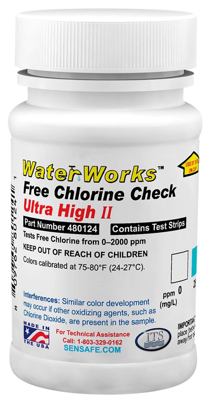 Free Chlorine Check Ultra High II, bottle of 50