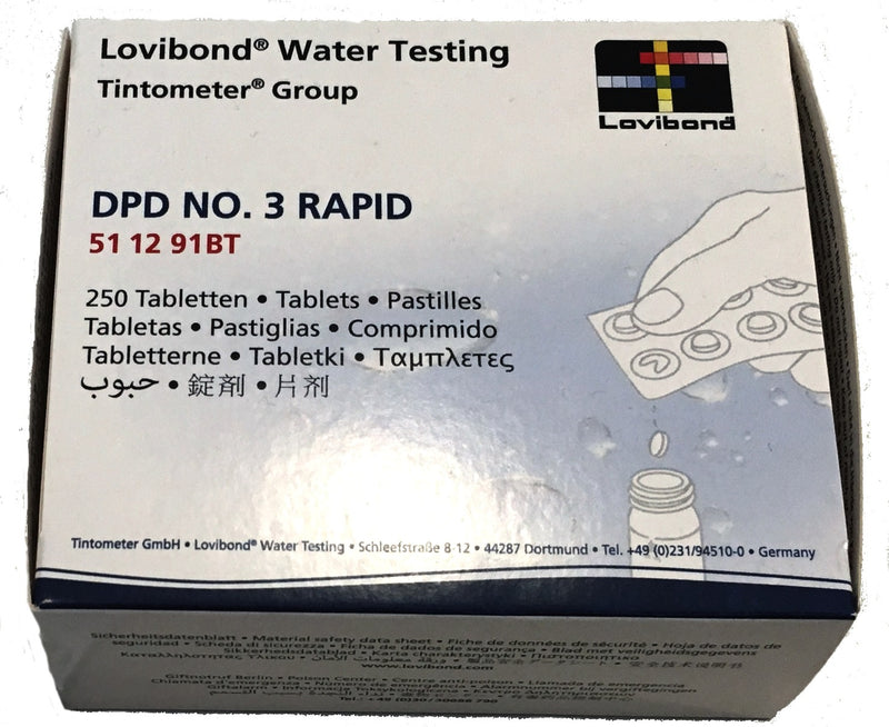 Lovibond DPD No 3 Rapid Dissolve Tablets-250 (Damaged Box)