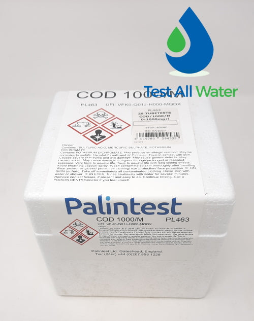 Palintest COD/1000/M 0-1000 mg/L O2 Tubetests