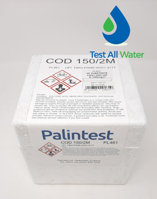 Palintest COD/150/2M 0-150 mg/L O2 Tubetests