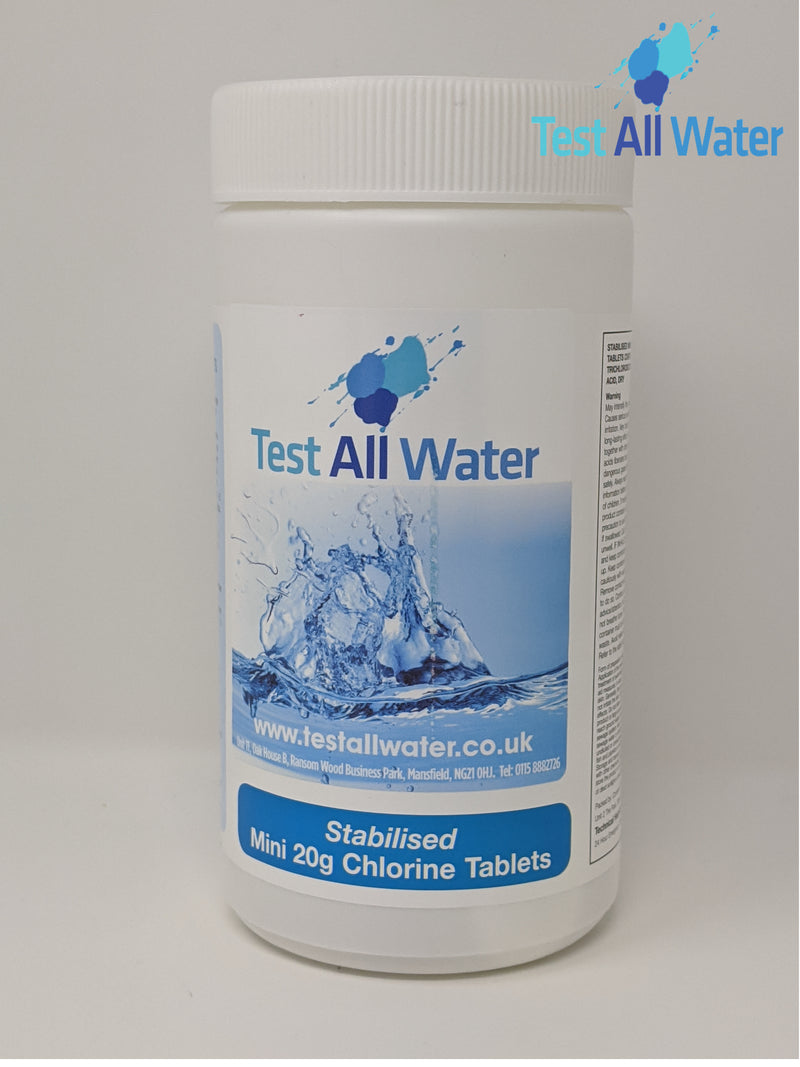 Test All Water Trichlor Stabilized Small Chlorine Tablets (20g)